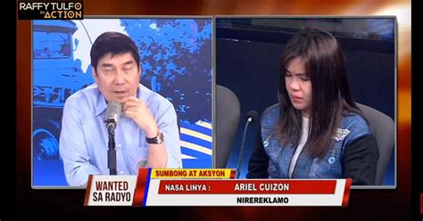 Pinay went to Raffy Tulfo's Program to complain abaout.